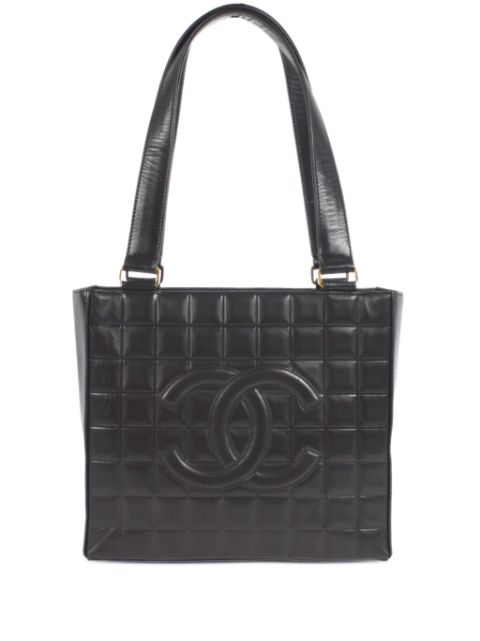 HOT SALE CHANEL 2002 Choco Bar CC tote bag Women