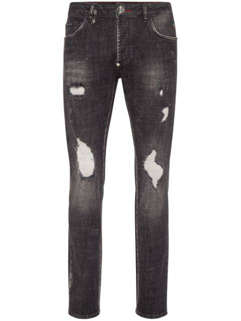 Philipp Plein paint-splatter straight-leg jeans Men