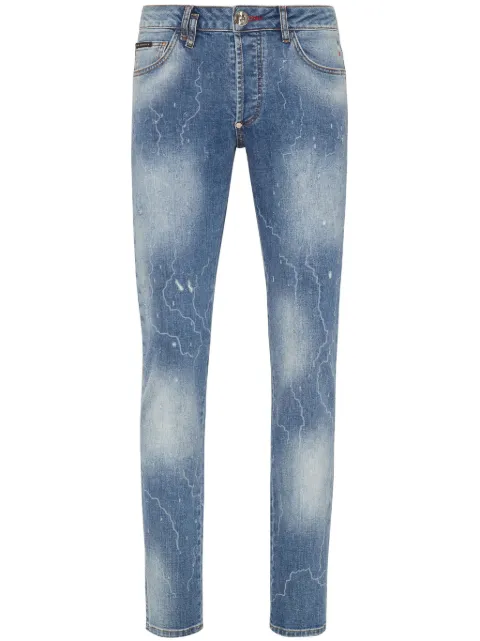 Philipp Plein paint-splatter straight-leg jeans Men