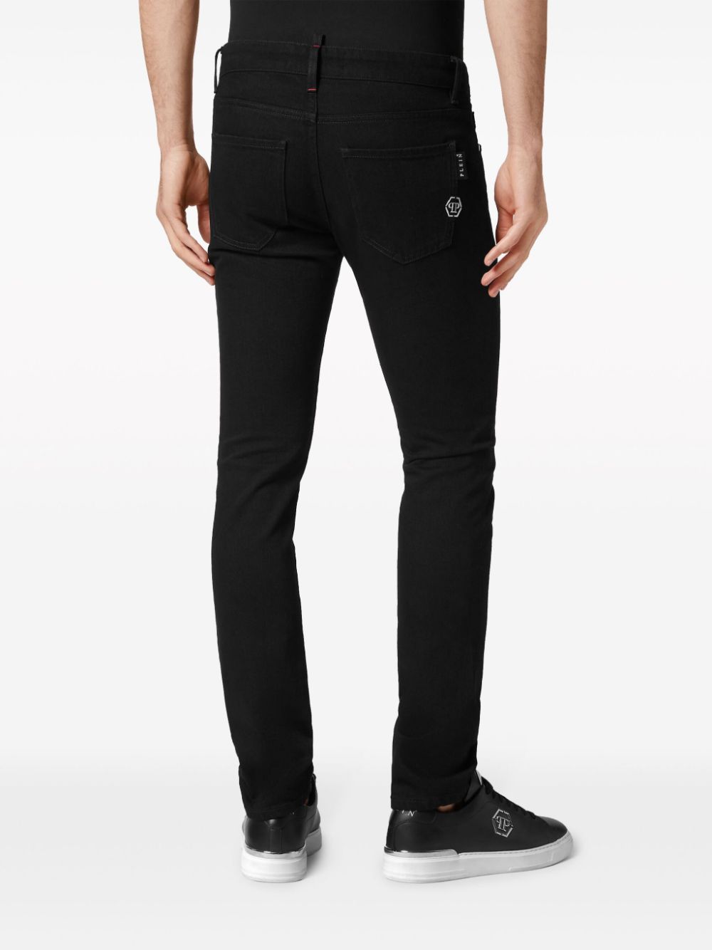 Shop Philipp Plein Low-rise Skinny Jeans In Black