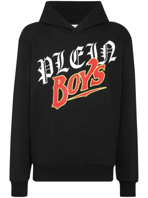 Philipp Plein logo-print cotton hoodie 