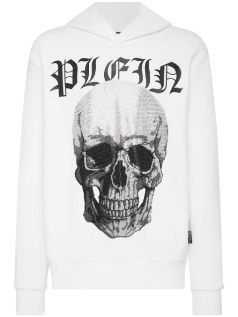 Philipp Plein logo-print crystal-embellished hoodie Men