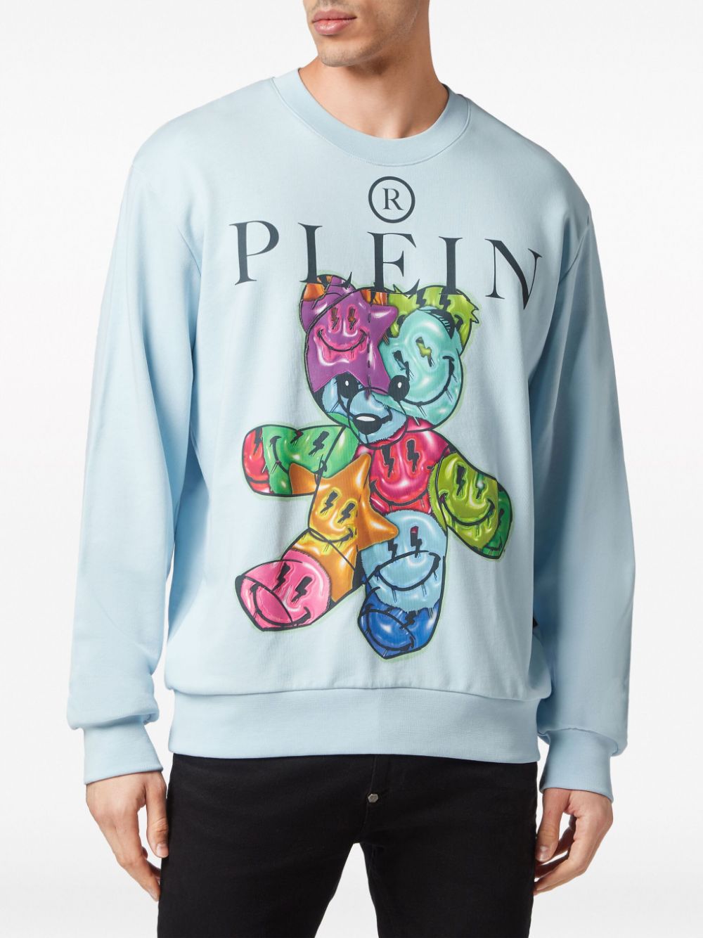 Philipp Plein teddy bear-print cotton sweatshirt Men