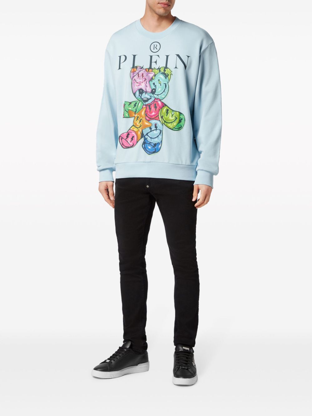 Philipp Plein Sweater met teddybeerprint - Blauw