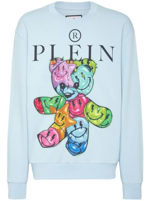 Philipp Plein teddy bear-print cotton sweatshirt Men