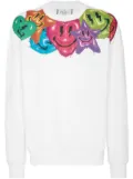Philipp Plein Smile cotton sweatshirt - White
