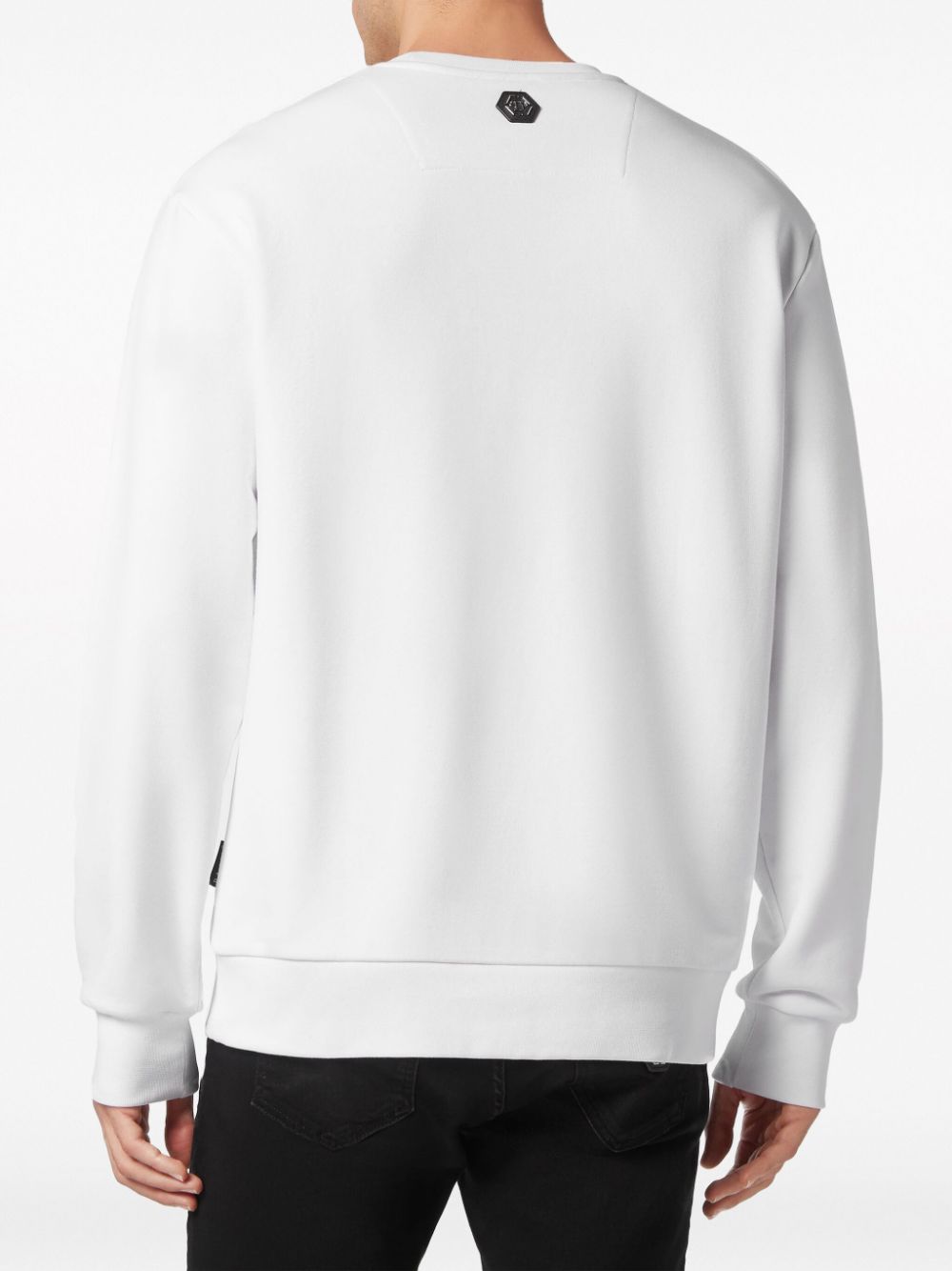 Philipp Plein Sweater verfraaid met logo Wit
