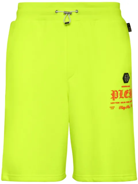 Philipp Plein logo-embossed track shorts