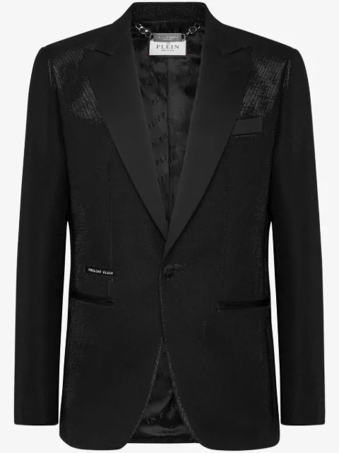 Philipp Plein single-breasted lurex blazer