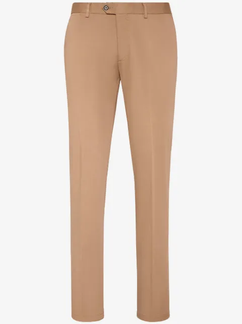 Philipp Plein pressed-crease cotton chinos 