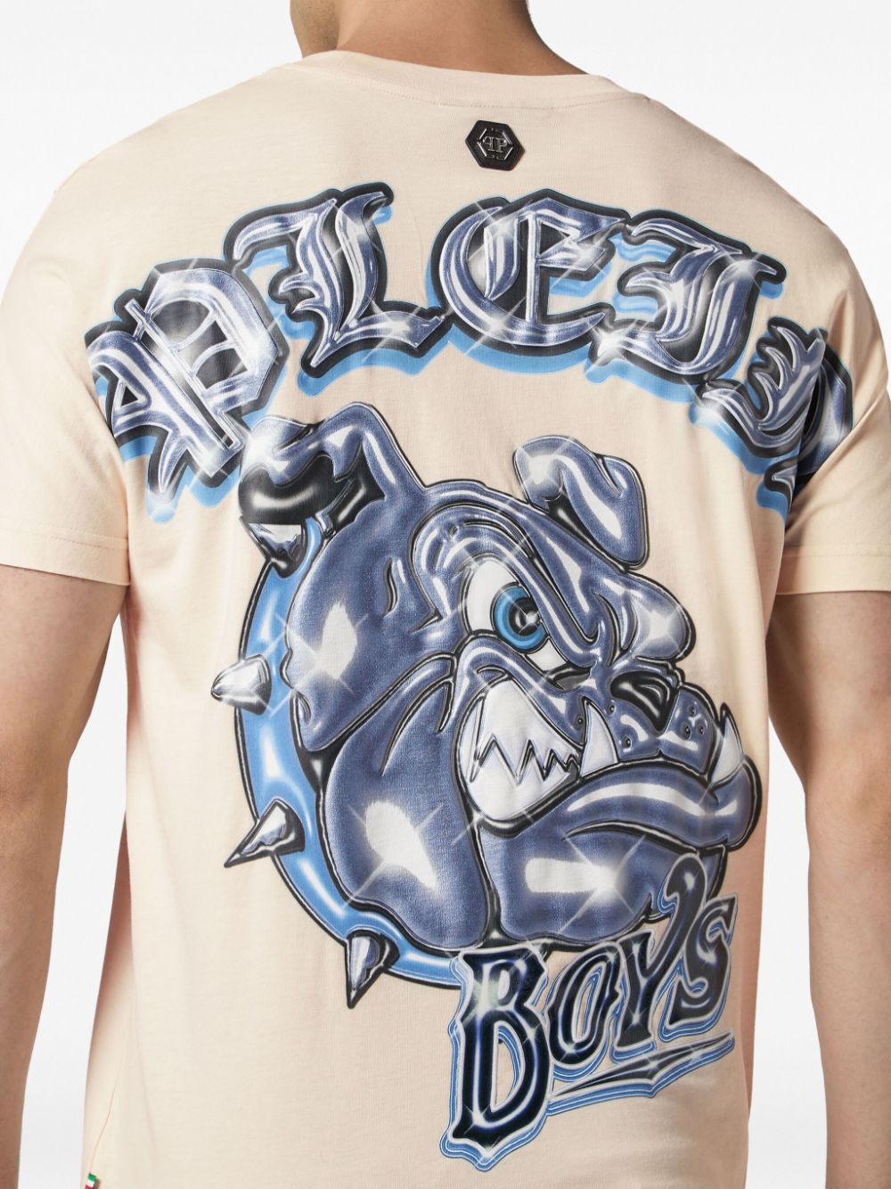 Shop Philipp Plein Bulldogs Cotton T-shirt In Neutrals