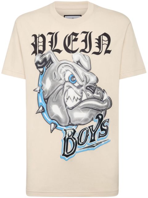 Philipp Plein Bulldogs-print cotton T-shirt Men