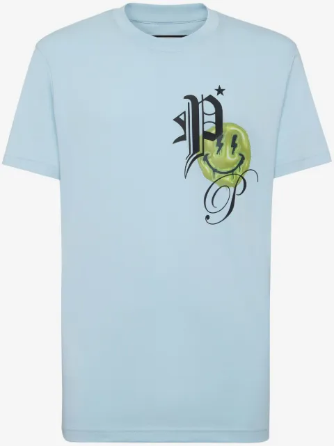 Philipp Plein playera con motivo Smiley