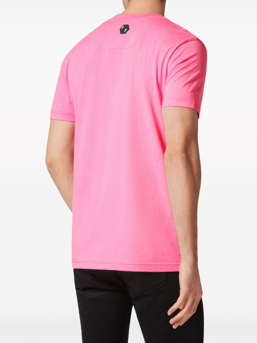 Shop Philipp Plein Smile-print Cotton T-shirt In Pink