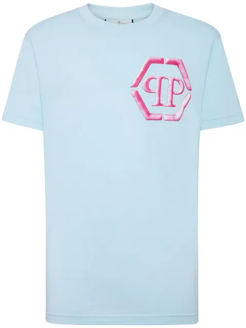 Philipp Plein Hexagon logo-print cotton T-shirt