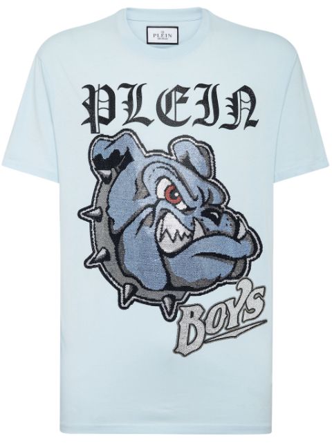 Philipp Plein Bulldogs-print cotton T-shirt Men