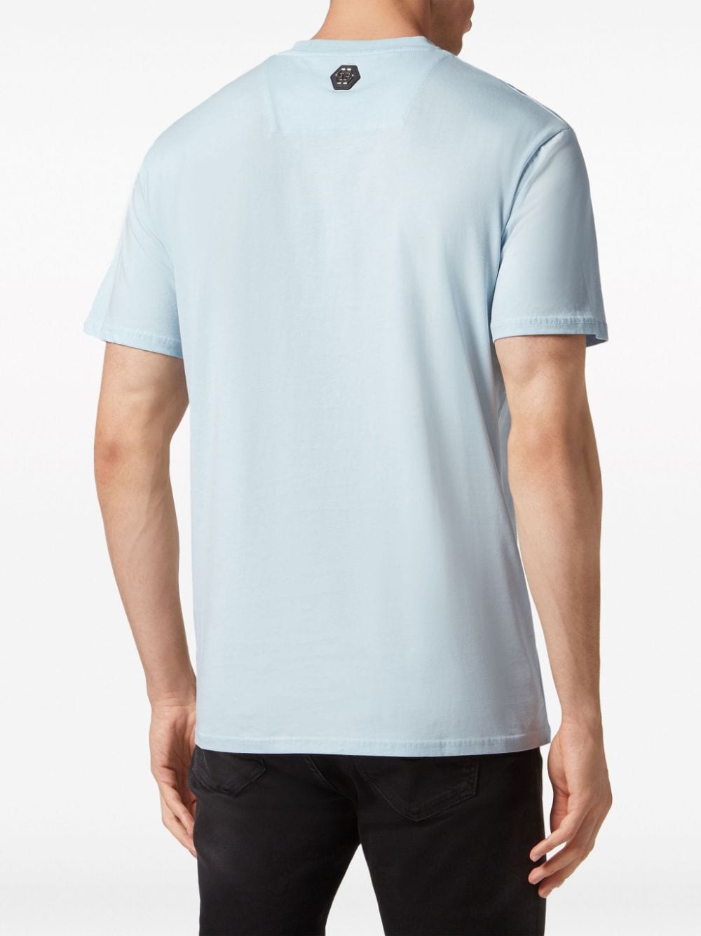 Shop Philipp Plein Bulldogs Cotton T-shirt In Blue
