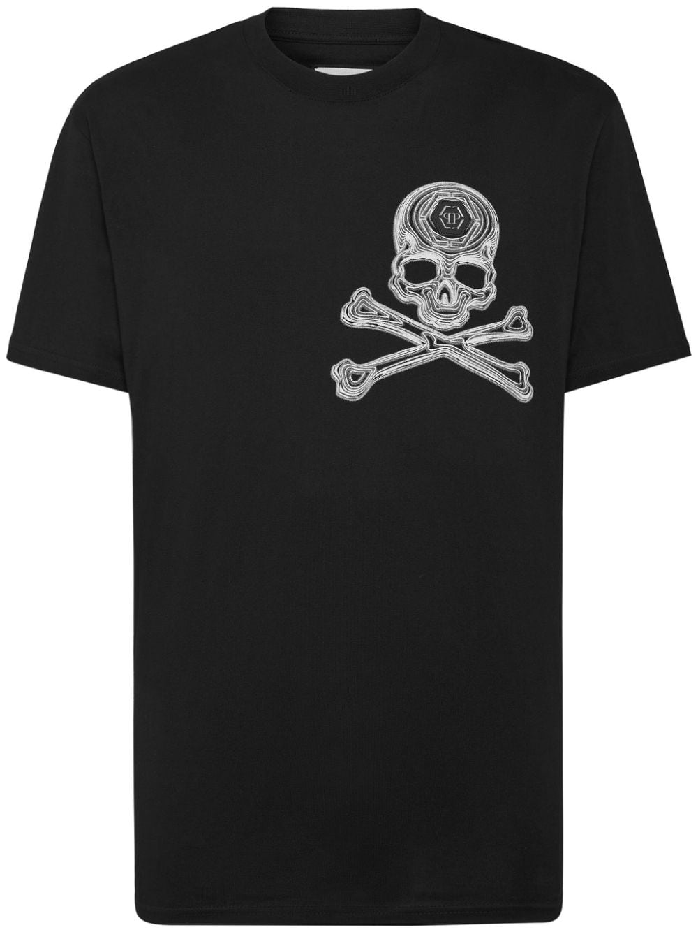 Philipp Plein Skull-print Cotton T-shirt In Black