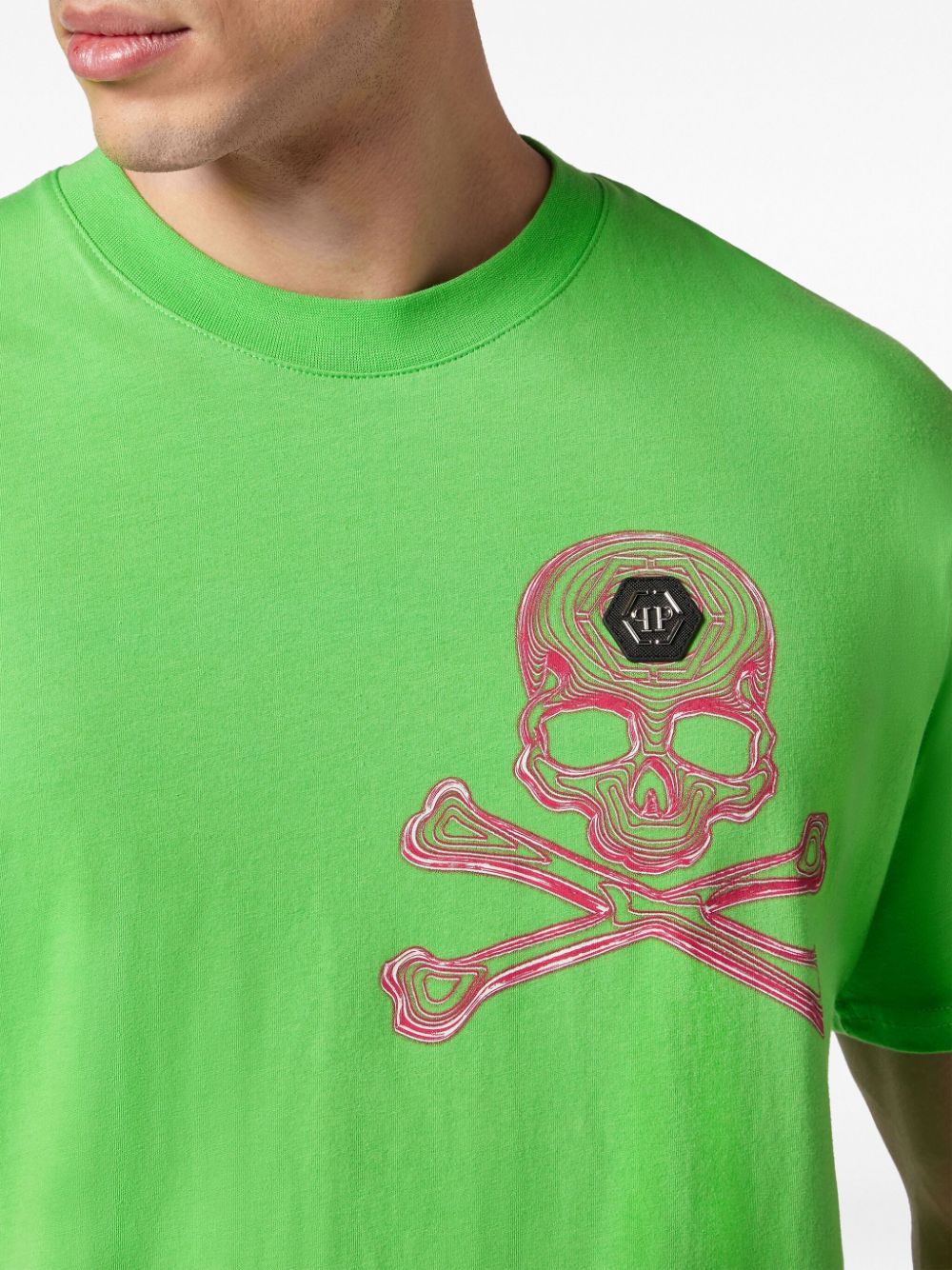 Philipp Plein T-shirt met doodskopprint Groen