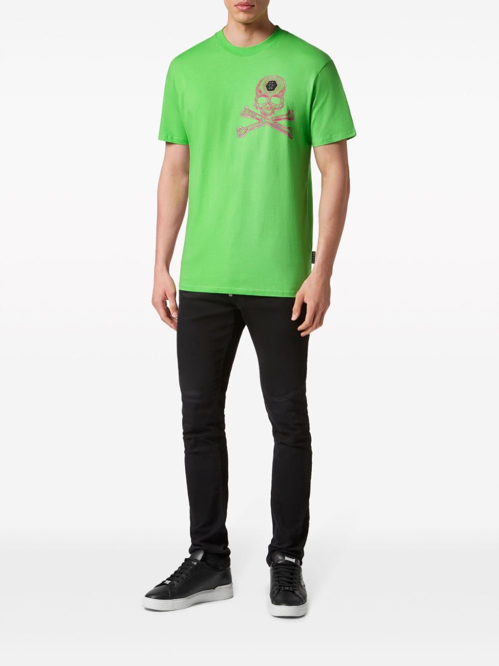 Philipp Plein T-shirt met doodskopprint Groen