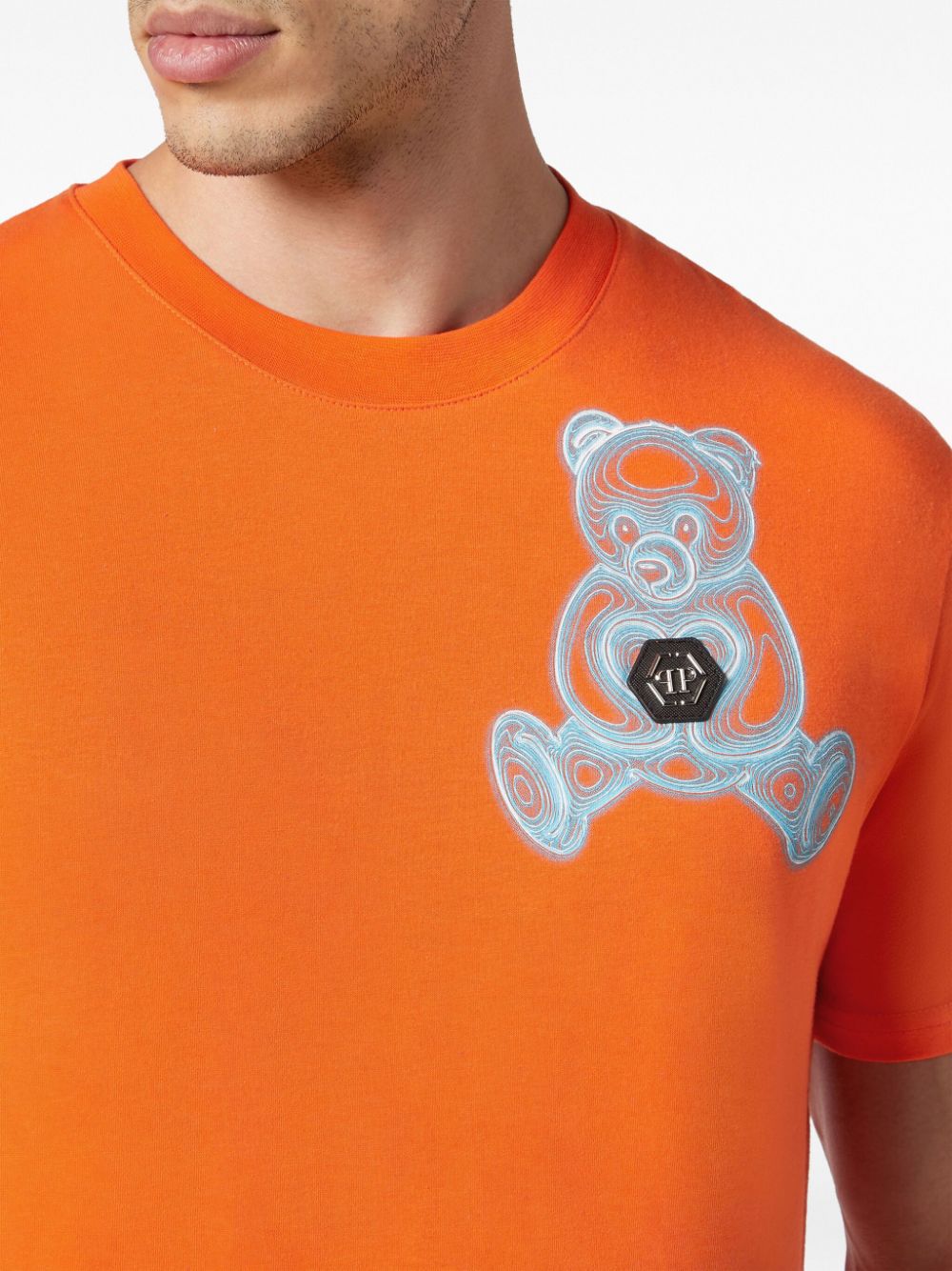Philipp Plein T-shirt met teddybeerprint Oranje