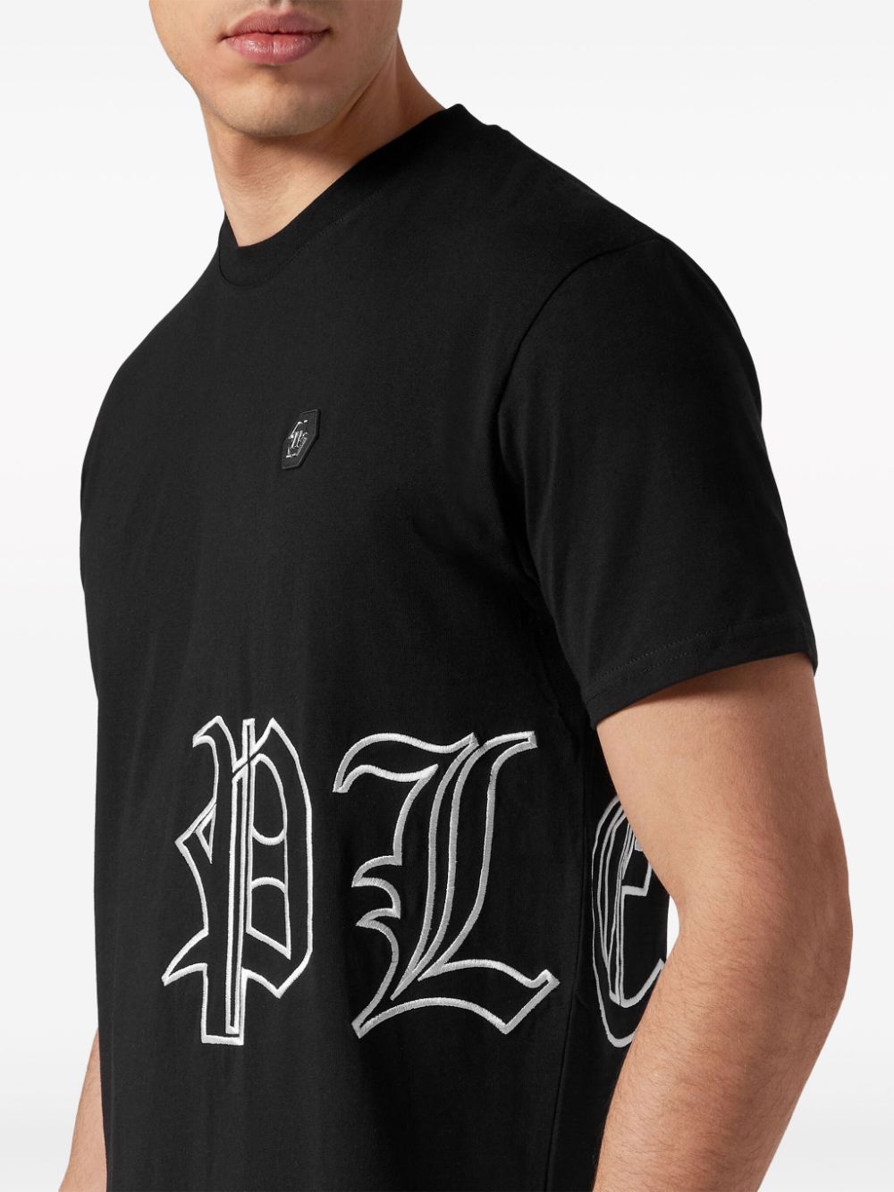 Philipp Plein logo-embroidered cotton T-shirt Men