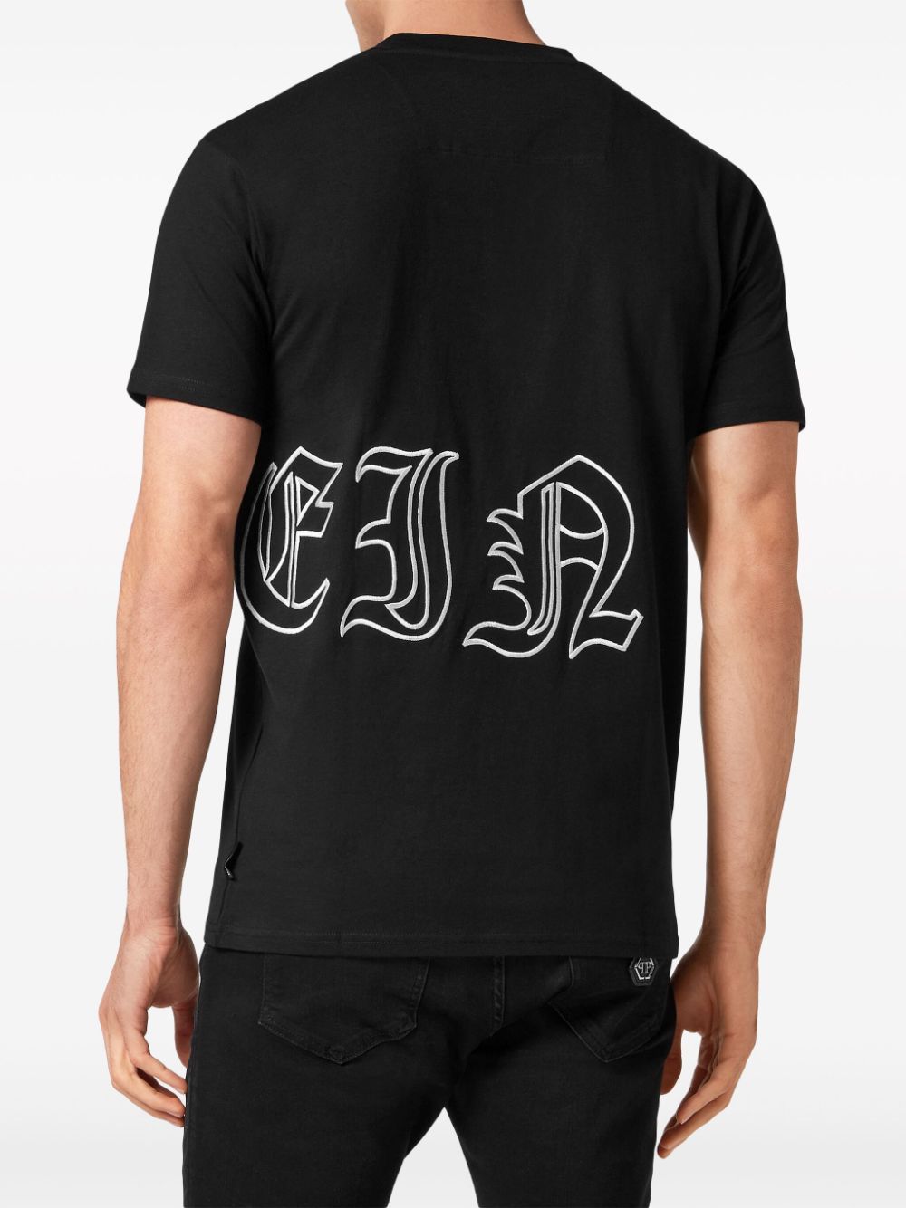 Philipp Plein logo-embroidered cotton T-shirt Men