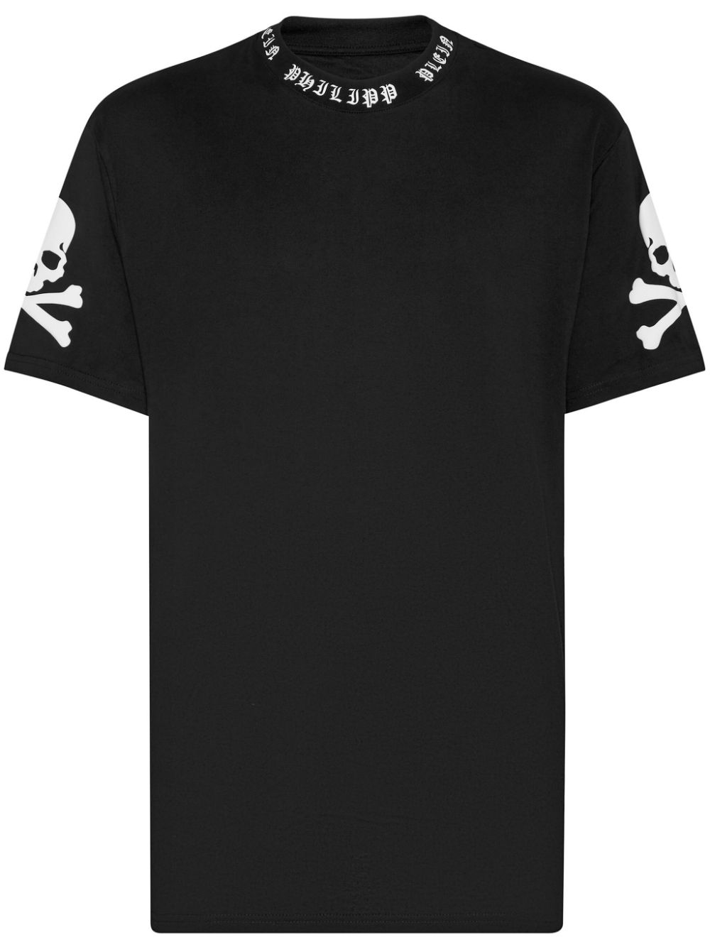 Philipp Plein Logo-print Cotton T-shirt In 黑色