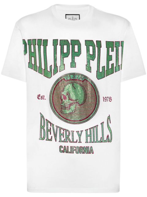 Philipp Plein crystal-embellished cotton T-shirt Men