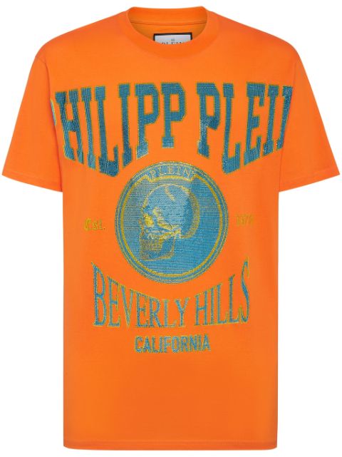 Philipp Plein crystal-embellished cotton T-shirt Men