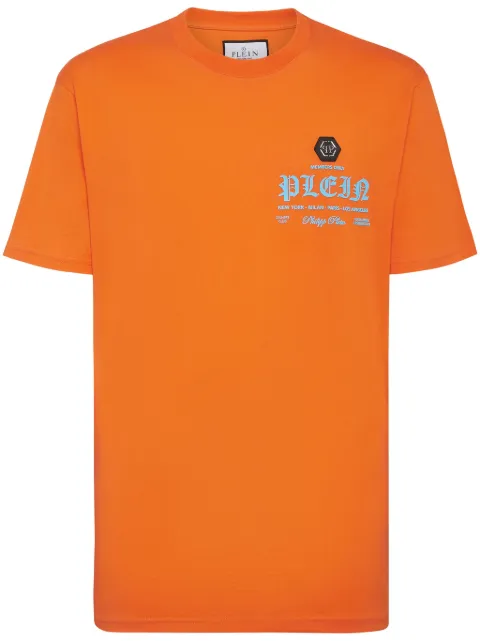 Philipp Plein playera con logo estampado 