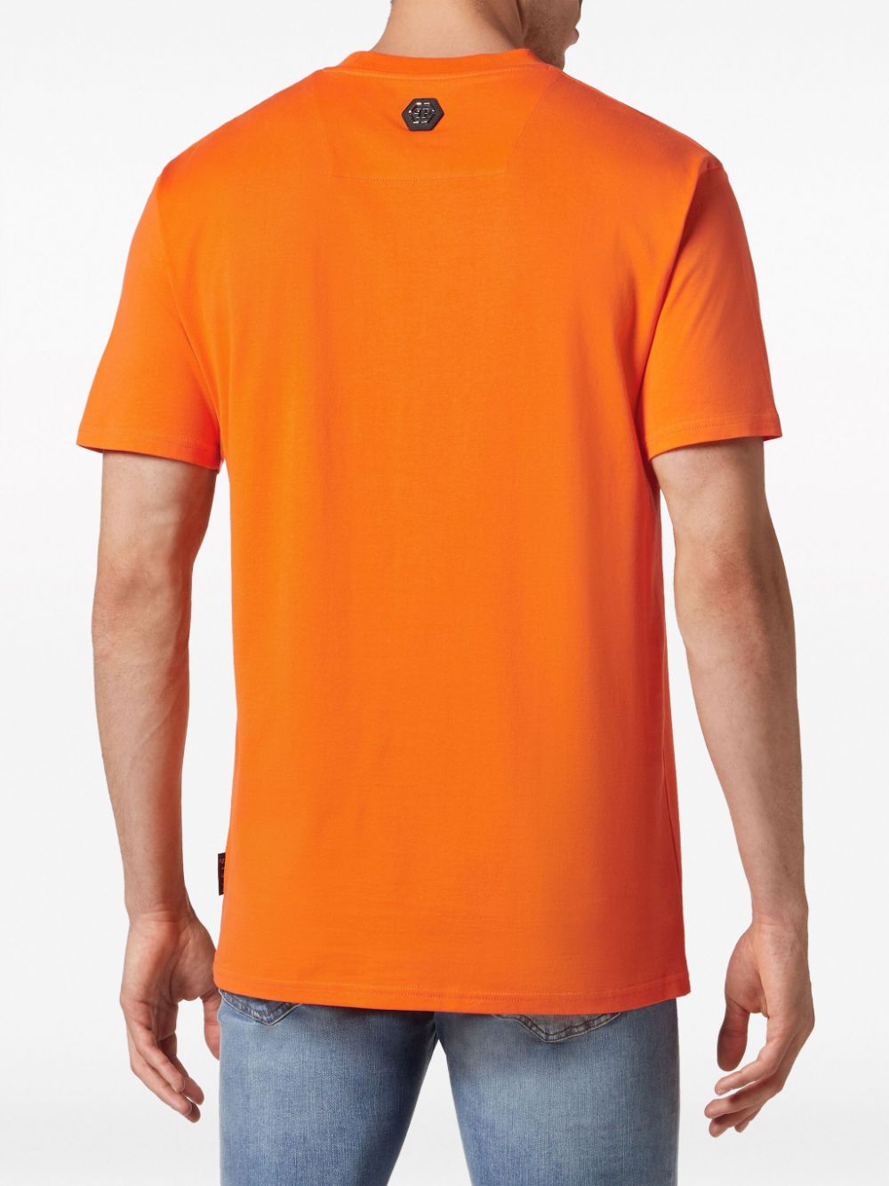 Shop Philipp Plein Logo-print Cotton T-shirt In Orange