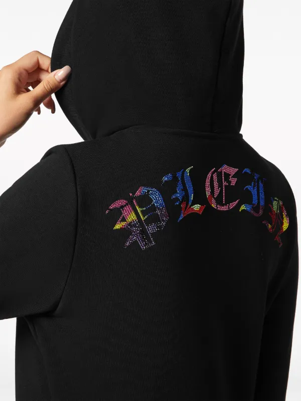 Philipp Plein Smile ラインストーン パーカー | ブラック | FARFETCH JP