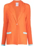 CHANEL Pre-Owned 2002 CC terry-cloth blazer - Orange