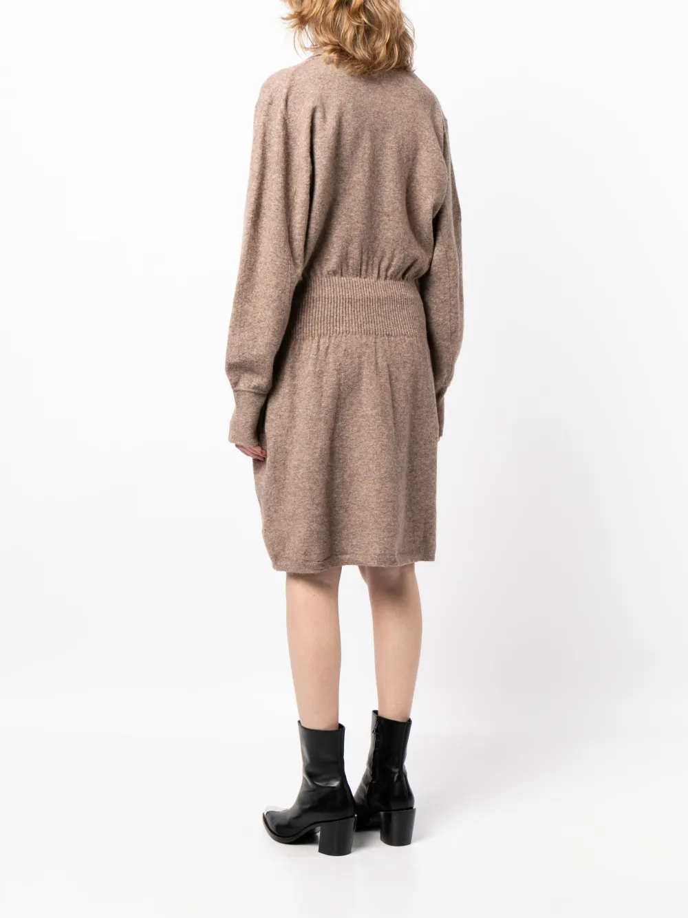 JNBY Jurk met geribbeld detail Beige