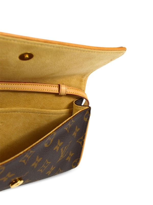 Louis+Vuitton+Pochette+Twin+Shoulder+Bag+GM+Brown+Leather for sale online