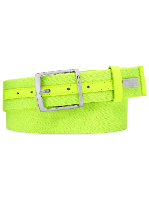 Philipp Plein leather-trim buckle belt