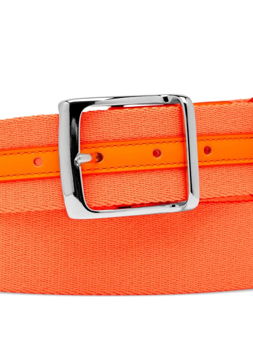 Shop Philipp Plein Leather-trim Buckle Belt In Orange