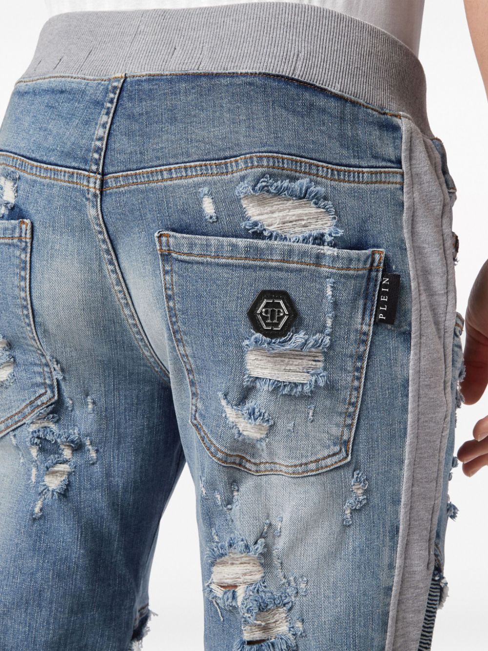 Philipp Plein Jeans met toelopende pijpen Blauw