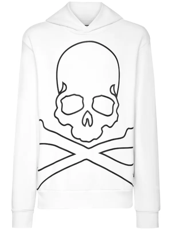 Black and white skull hoodie online