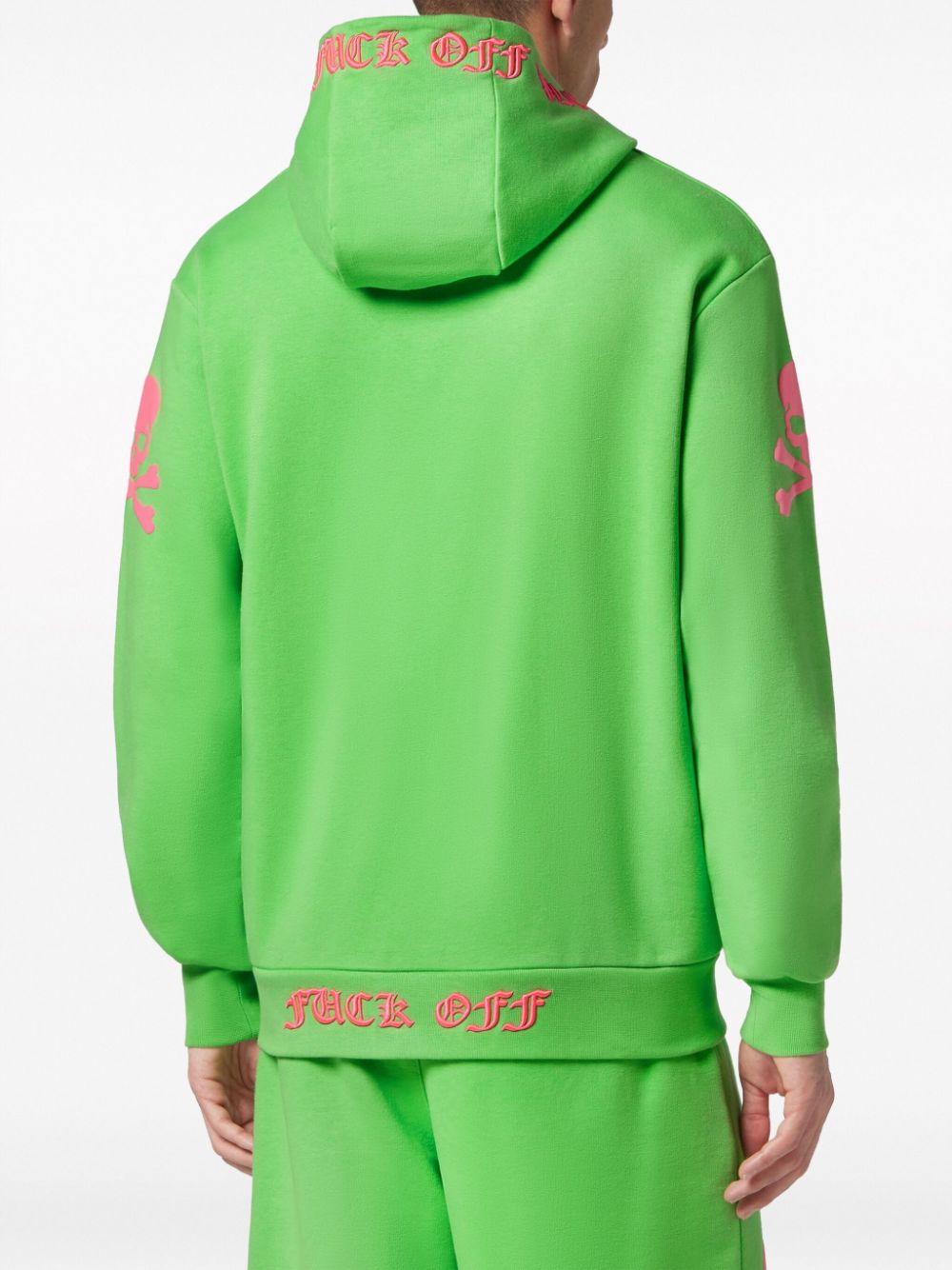 Philipp Plein Hoodie met geborduurd logo Groen