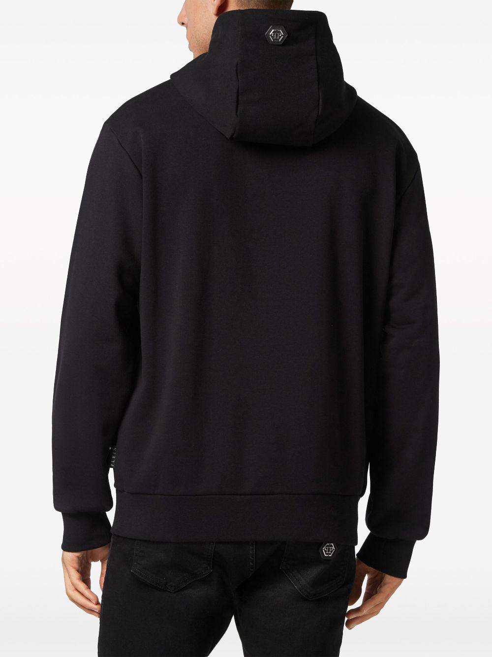 Philipp Plein crystal-embellished jersey hoodie Men