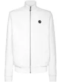 Philipp Plein logo-patch embossed track jacket - White