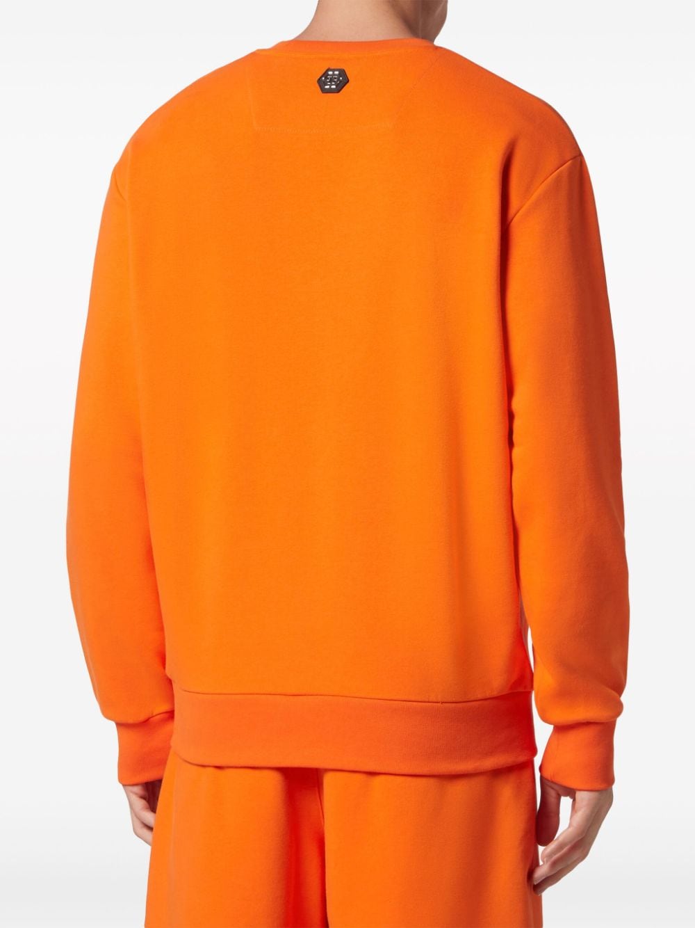 Philipp Plein Sweater met doodskopprint Oranje