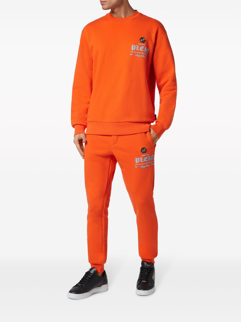 Shop Philipp Plein Gothic Logo-print Sweatshirt In Orange