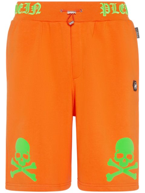 Philipp Plein logo-print cotton-blend shorts Men