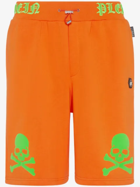 Philipp Plein shorts Skull&Bones con logo bordado