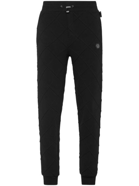 Philipp Plein logo-applique quilted track pants Men