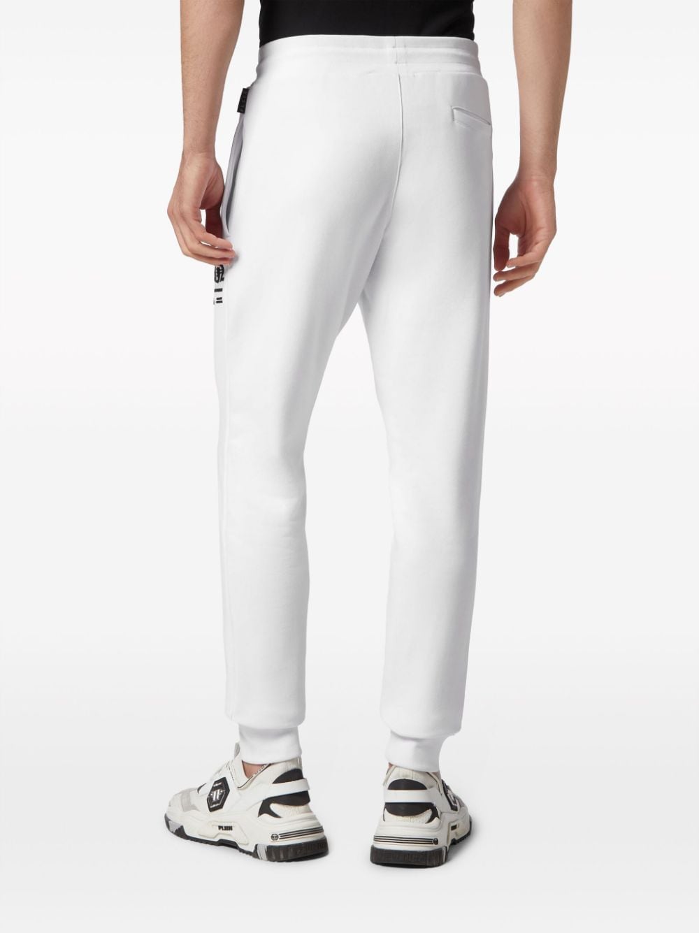 Shop Philipp Plein Logo-print Track Pants In White
