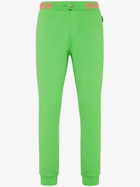 Philipp Plein Skull and Bones logo-waistband track pants